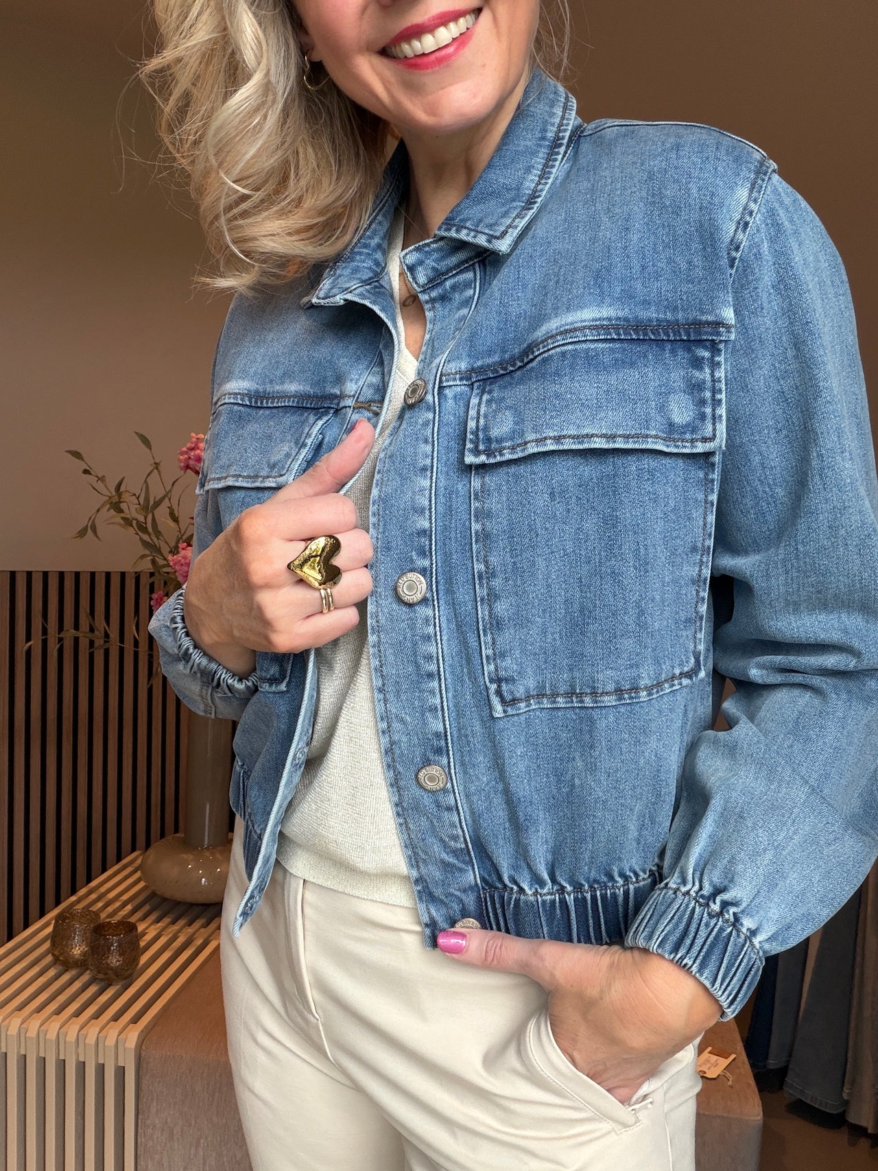 Juno Bomber Jacket Denim