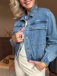 Thumbnail for Juno Bomber Jacket Denim