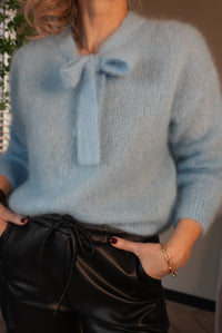 Thumbnail for Chic mohair met strik 9229 Babyblue