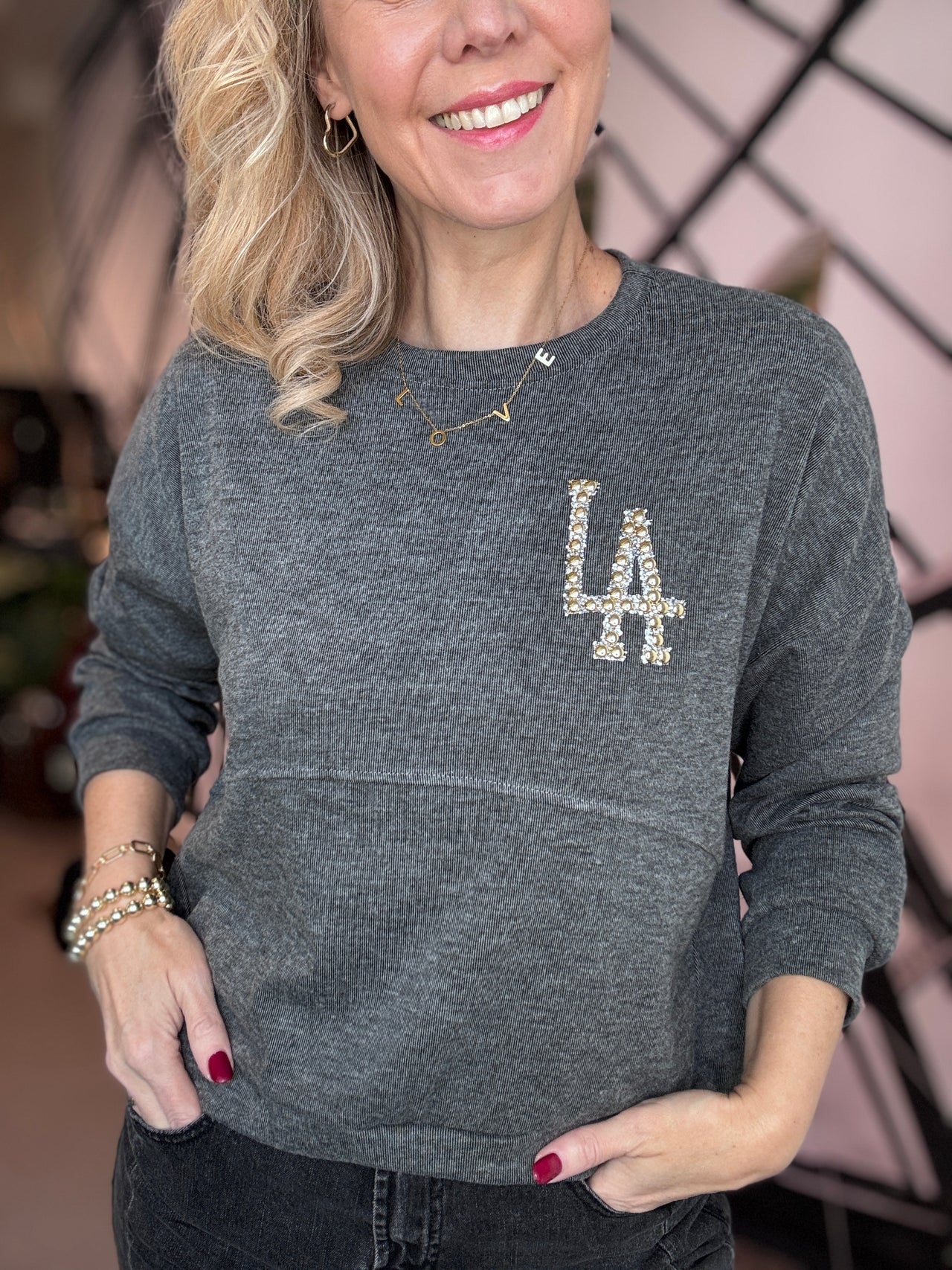 Sweater LA grijs