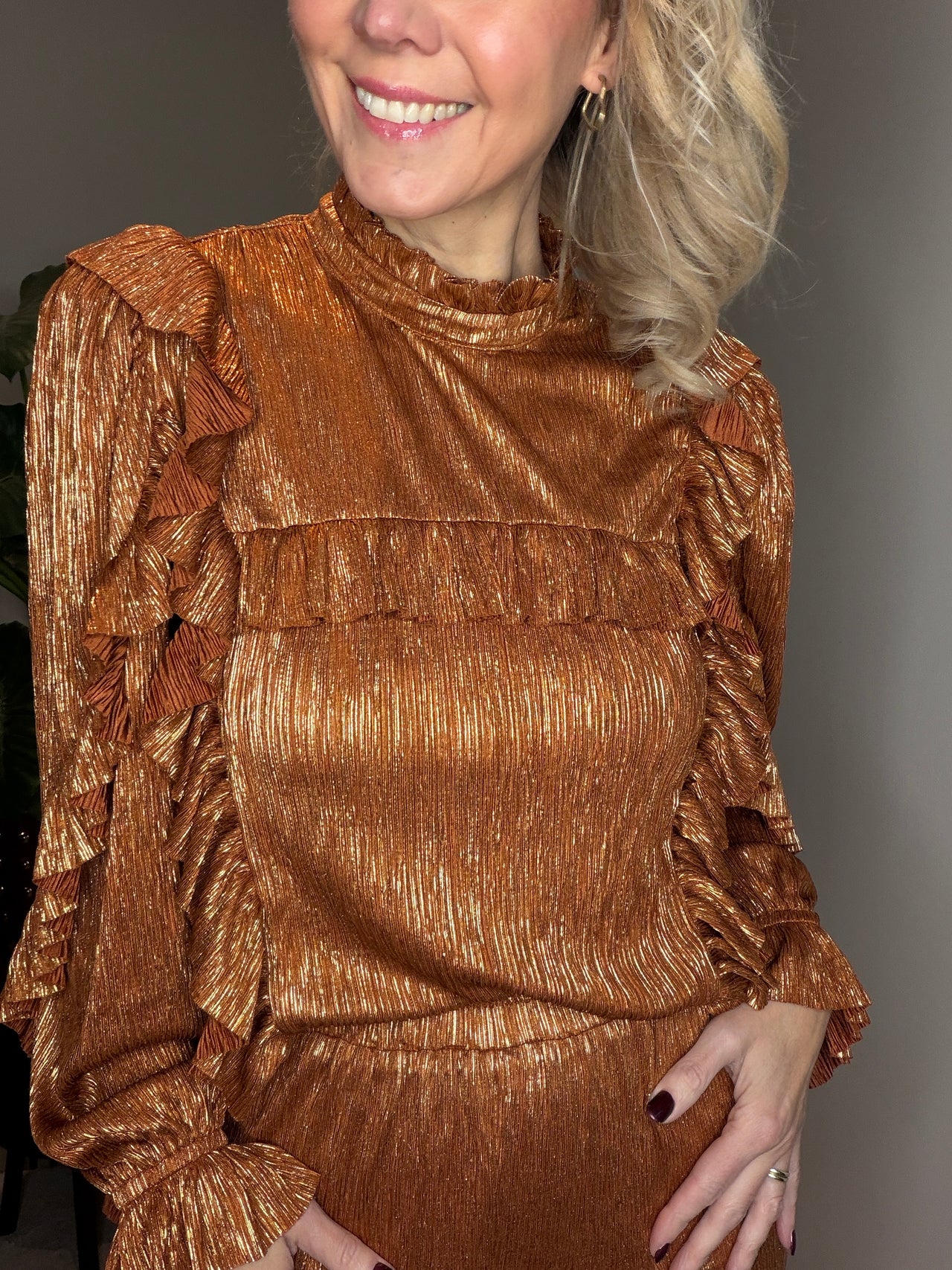 Karina's Vintage Top Brons Studio Amaya maat XS