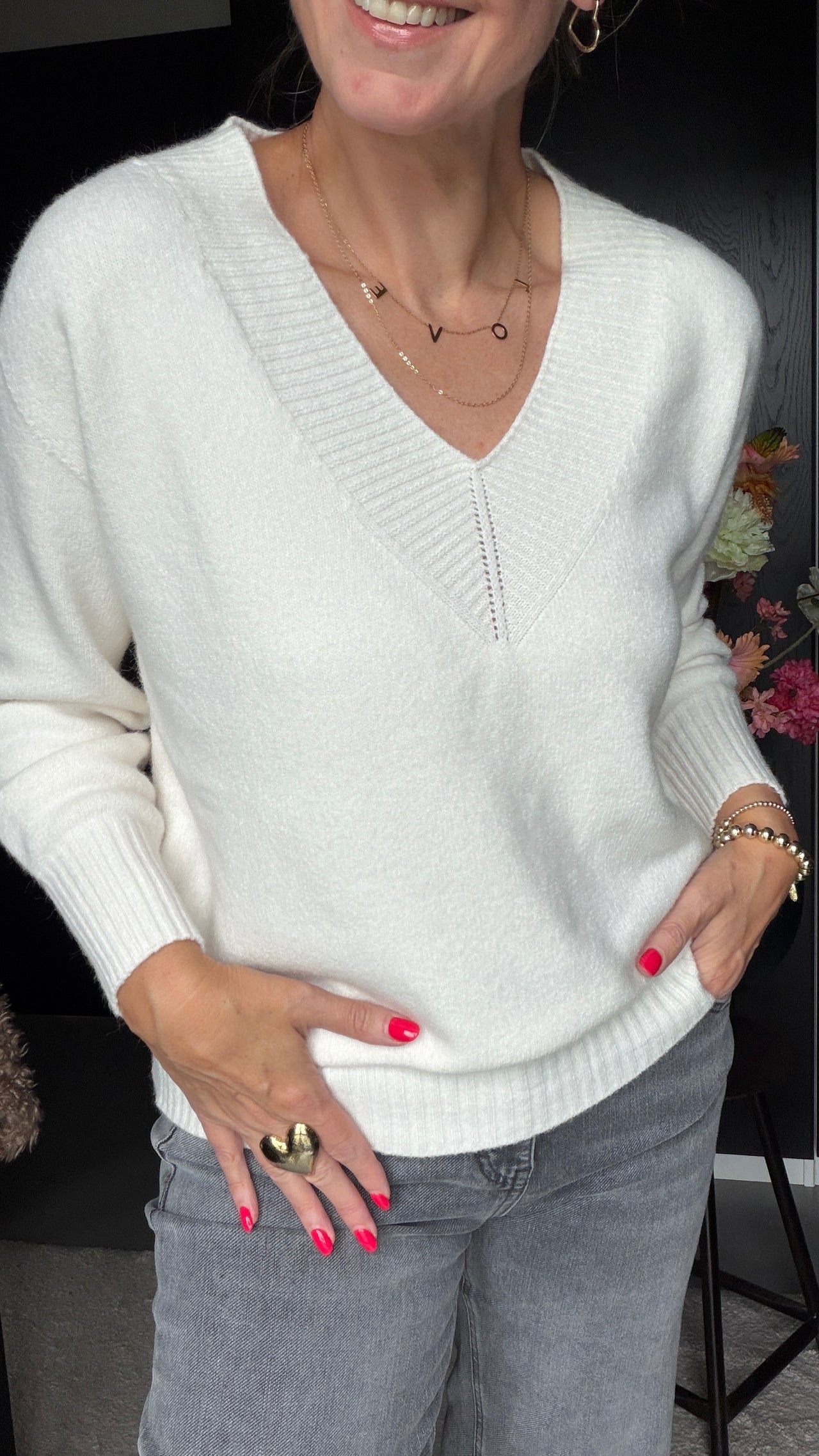 Viscose fijnbrei trui N8470