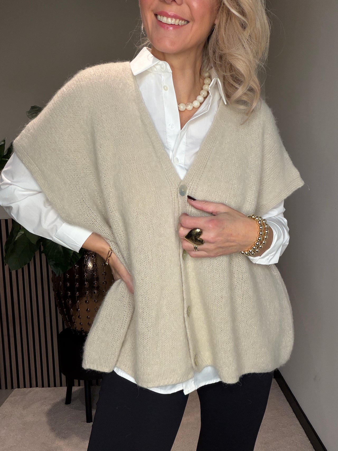 Ketting dikke kralen short