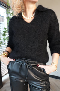 Thumbnail for Chic mohair met kraag 9216 Noir