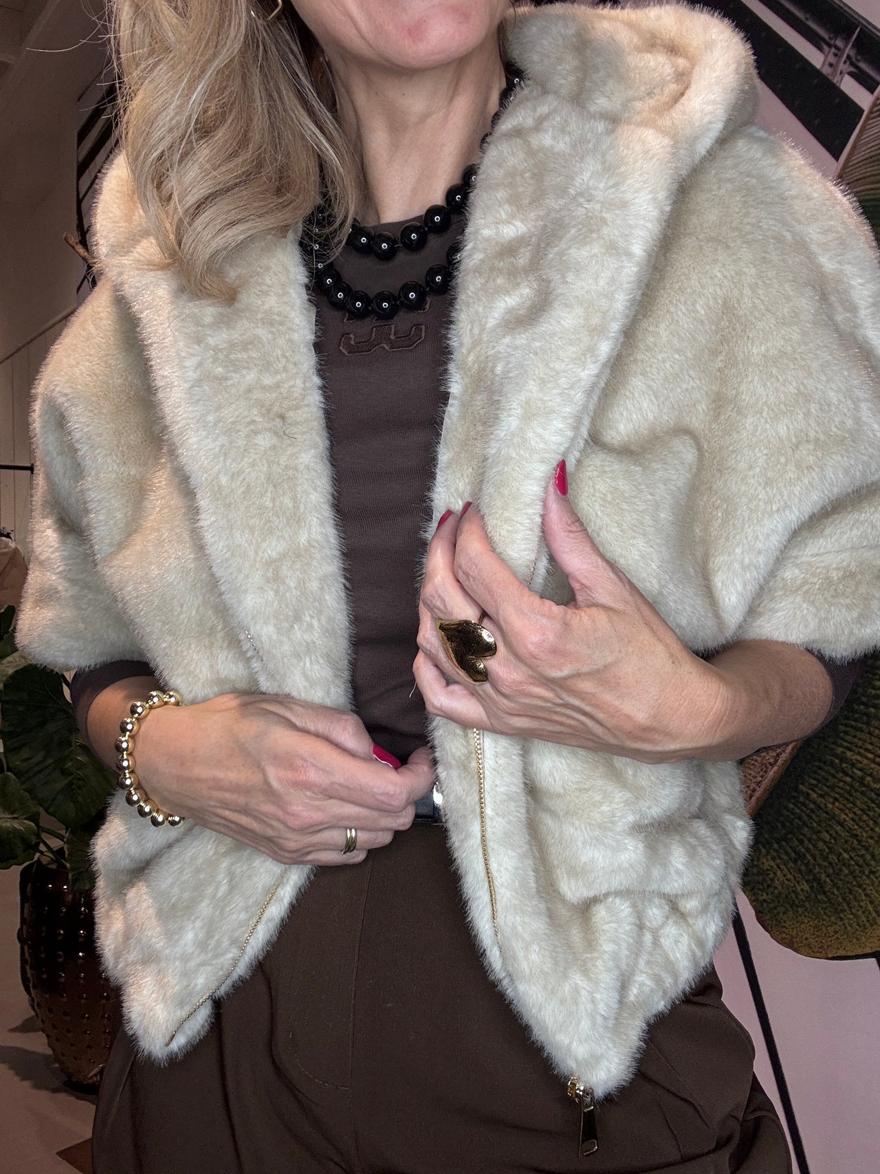 Jacket fake fur