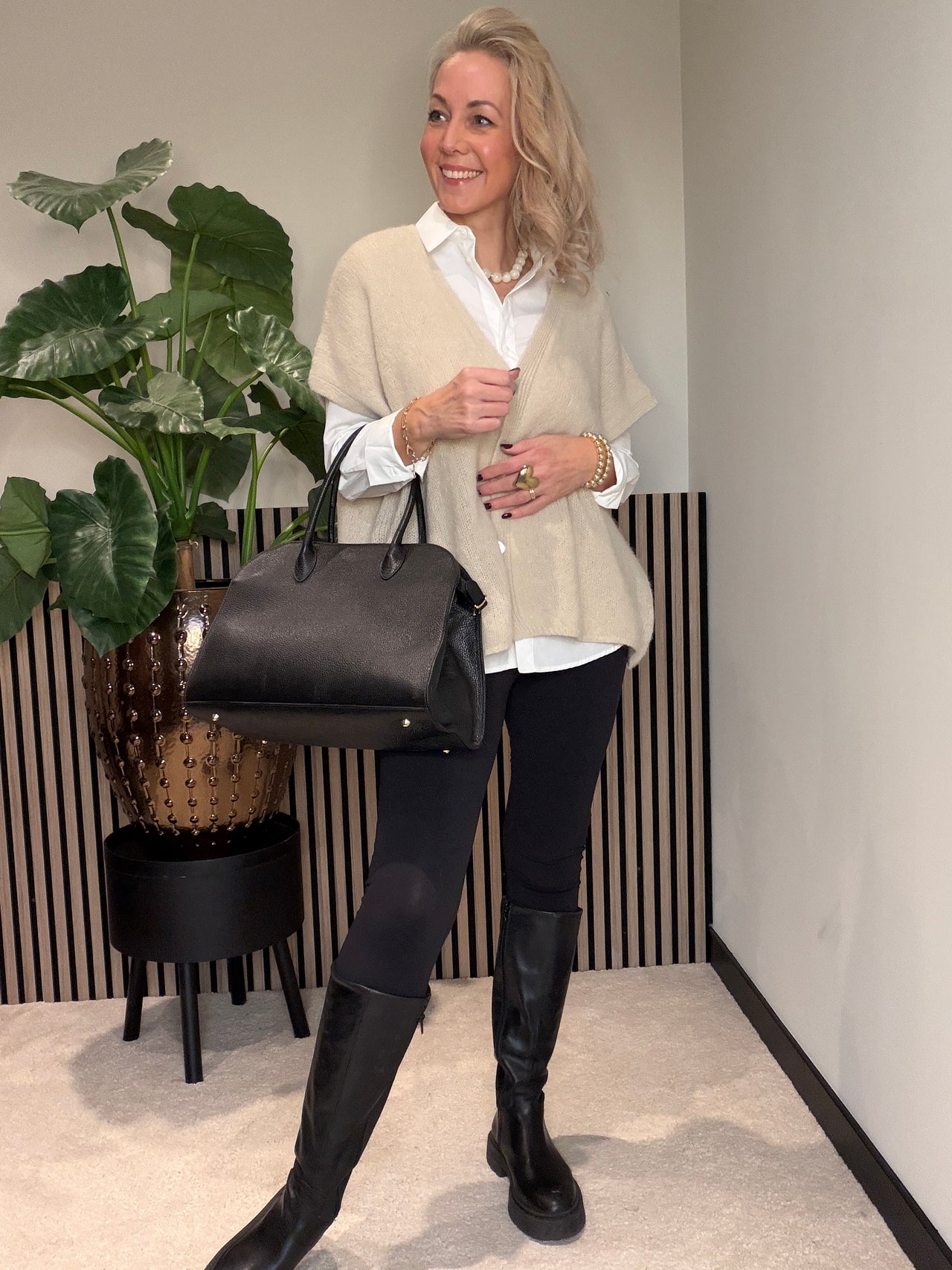 Gilet oversized baby alpaca