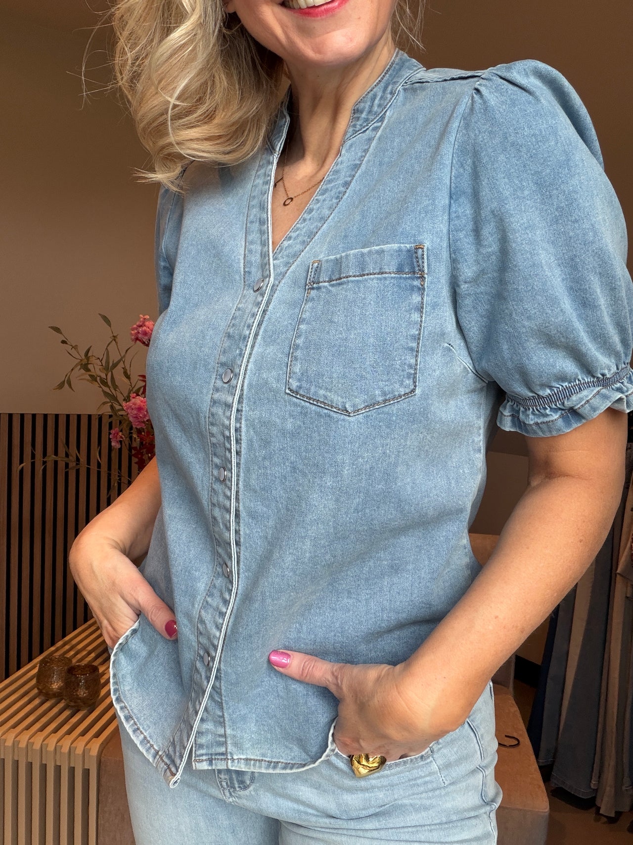 Victoria Blouse Denim