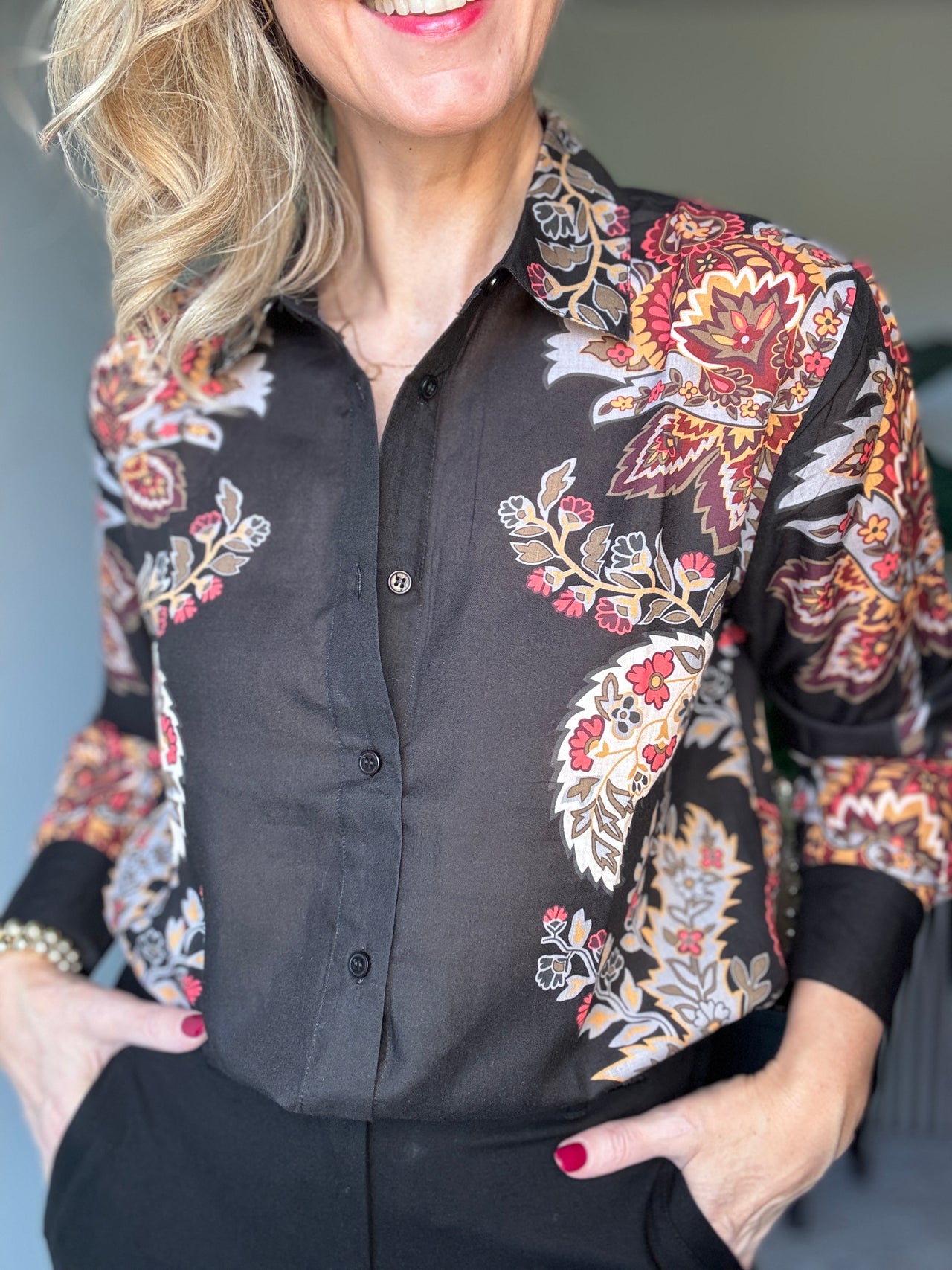 Blouse print luna