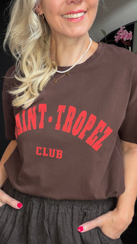 Thumbnail for T shirt Saint Tropez-club bruin