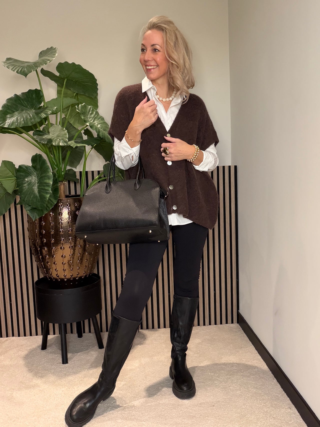 Gilet oversized baby alpaca