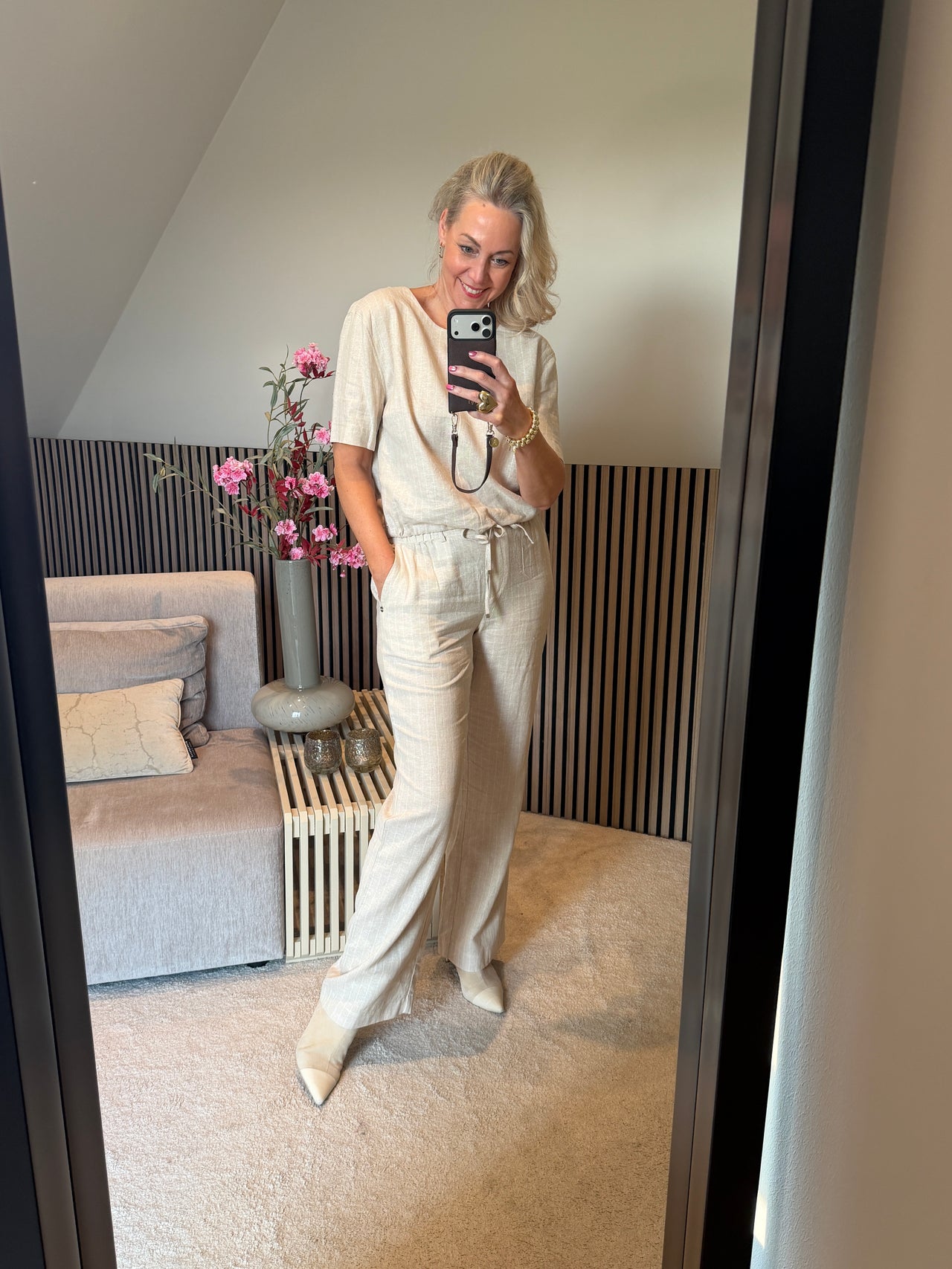 Claudette Cotton Linnen/Viscose Pinstripe L32