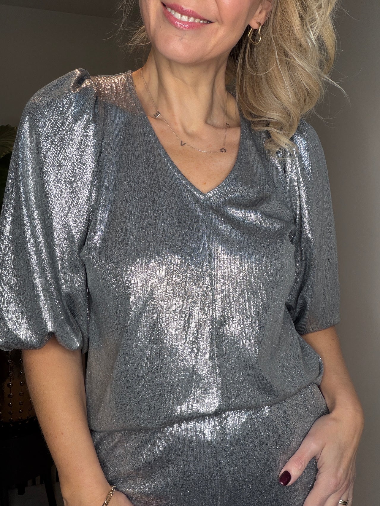 Karina's Vintage Zilveren top Co Couture maat XS