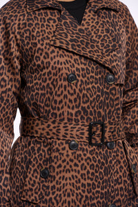 Thumbnail for Double breasted coat leopard
