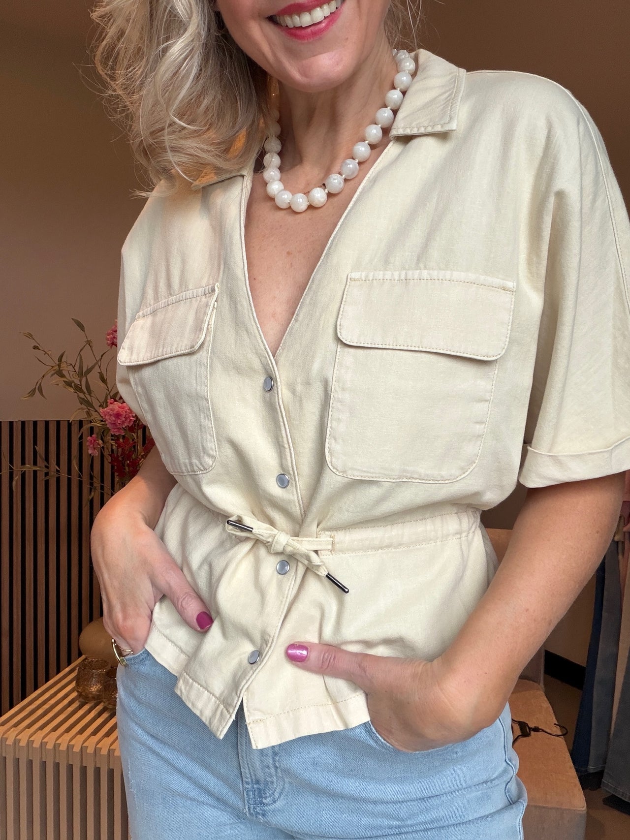 Drew Drawstring Co/Linen Oatmeal