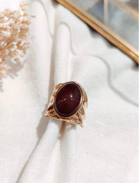 Thumbnail for Statement Ring – Zwart Resin & Goud – Stainless Steel