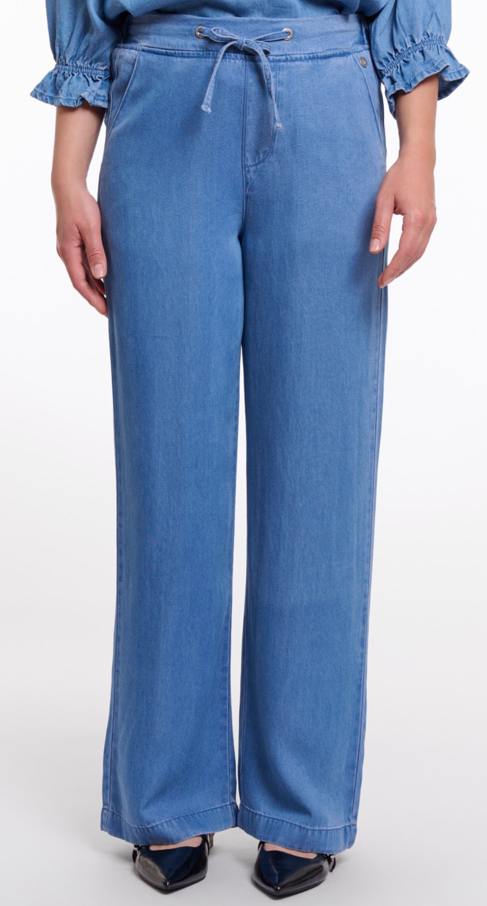 Denim lyocell pants