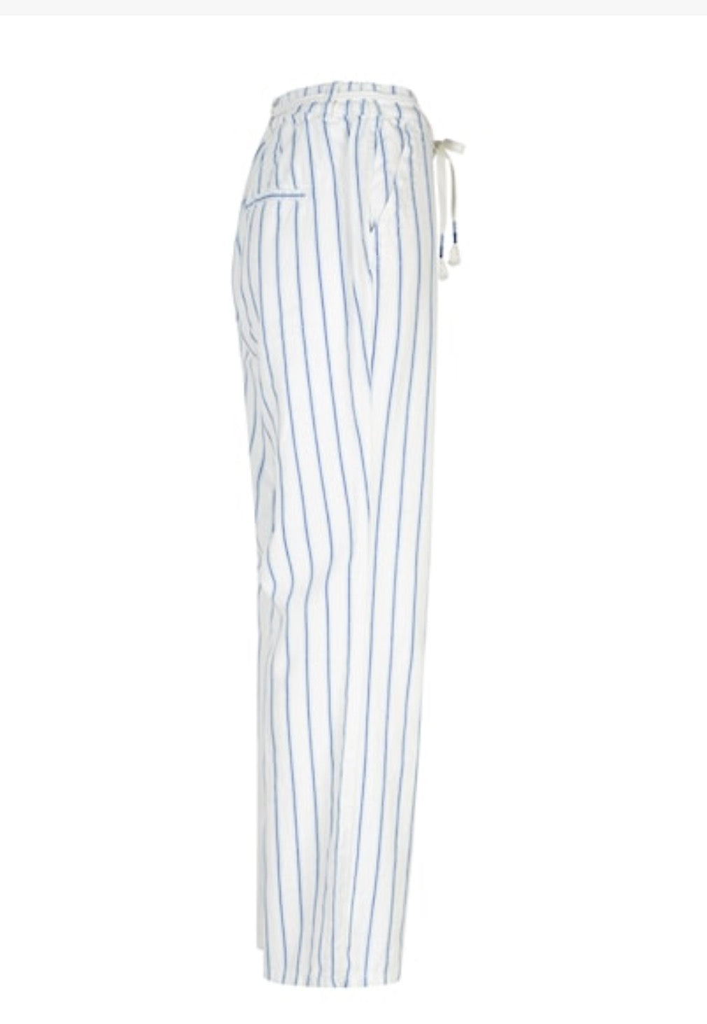 Colette Linen/Co pinstripe white/blu