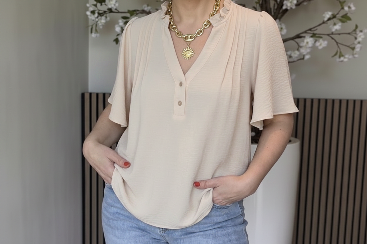 Top Fleur Beige