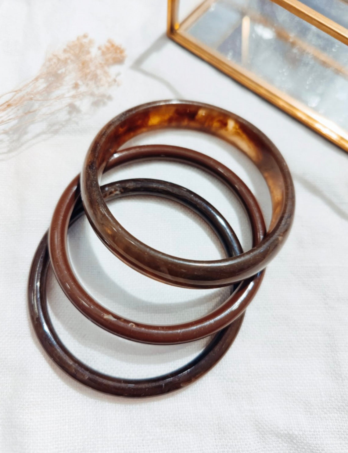 Set van 3 Bangles – Armband bruin