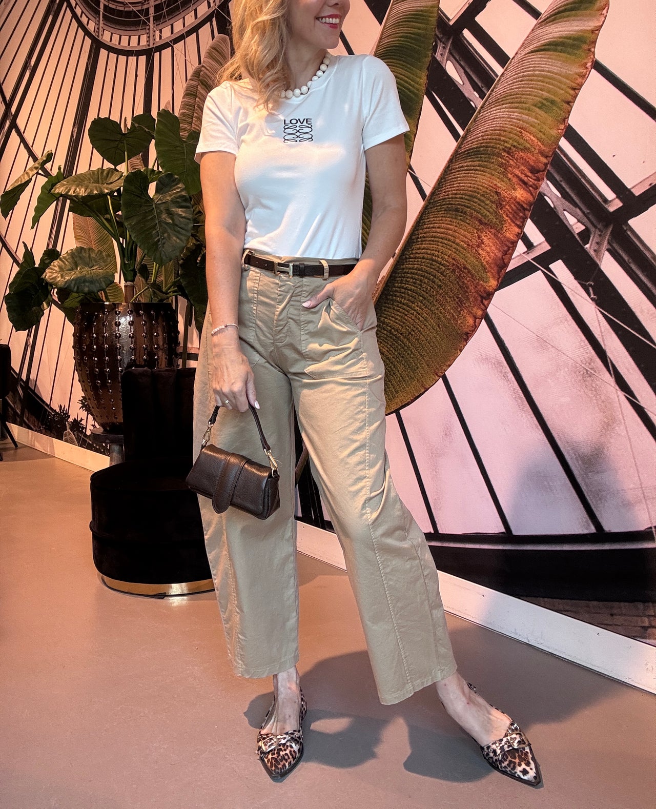 Pants ballon fit camel