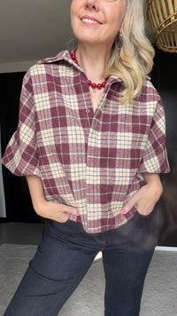 Thumbnail for Oversized Blouse Bordeaux