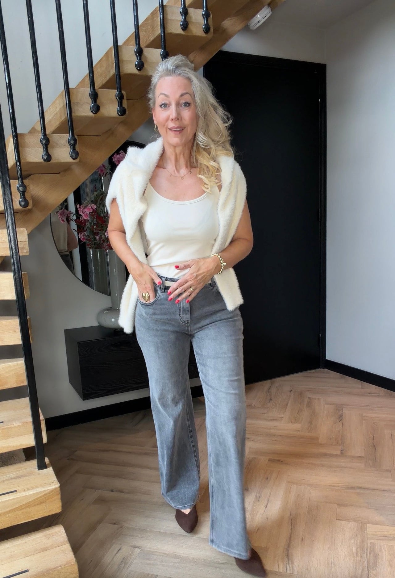 Brielle grey denim