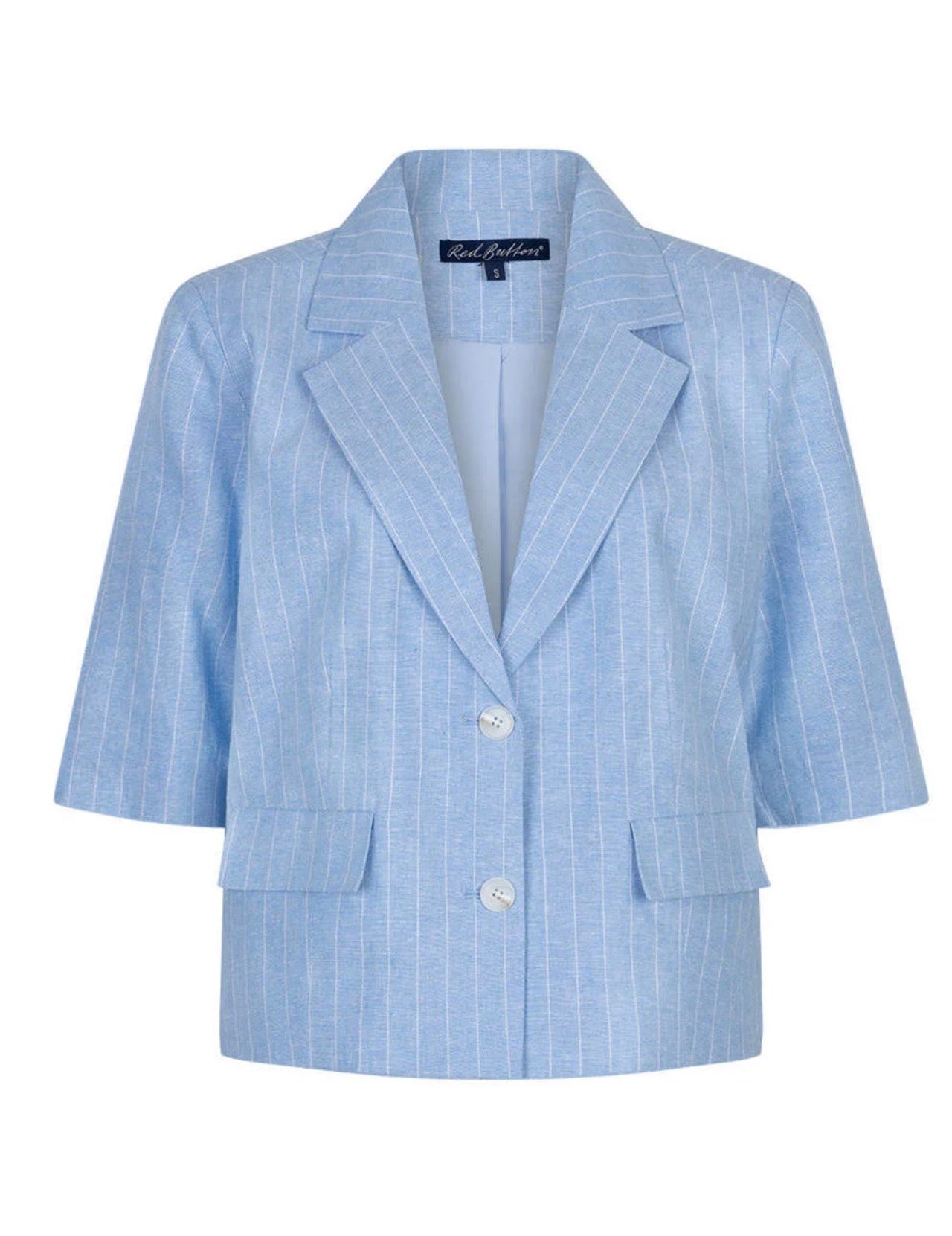 Blazer linnen/viscose pinstripe