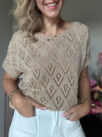 Thumbnail for Top viscose mix Gina opengewerkt gold