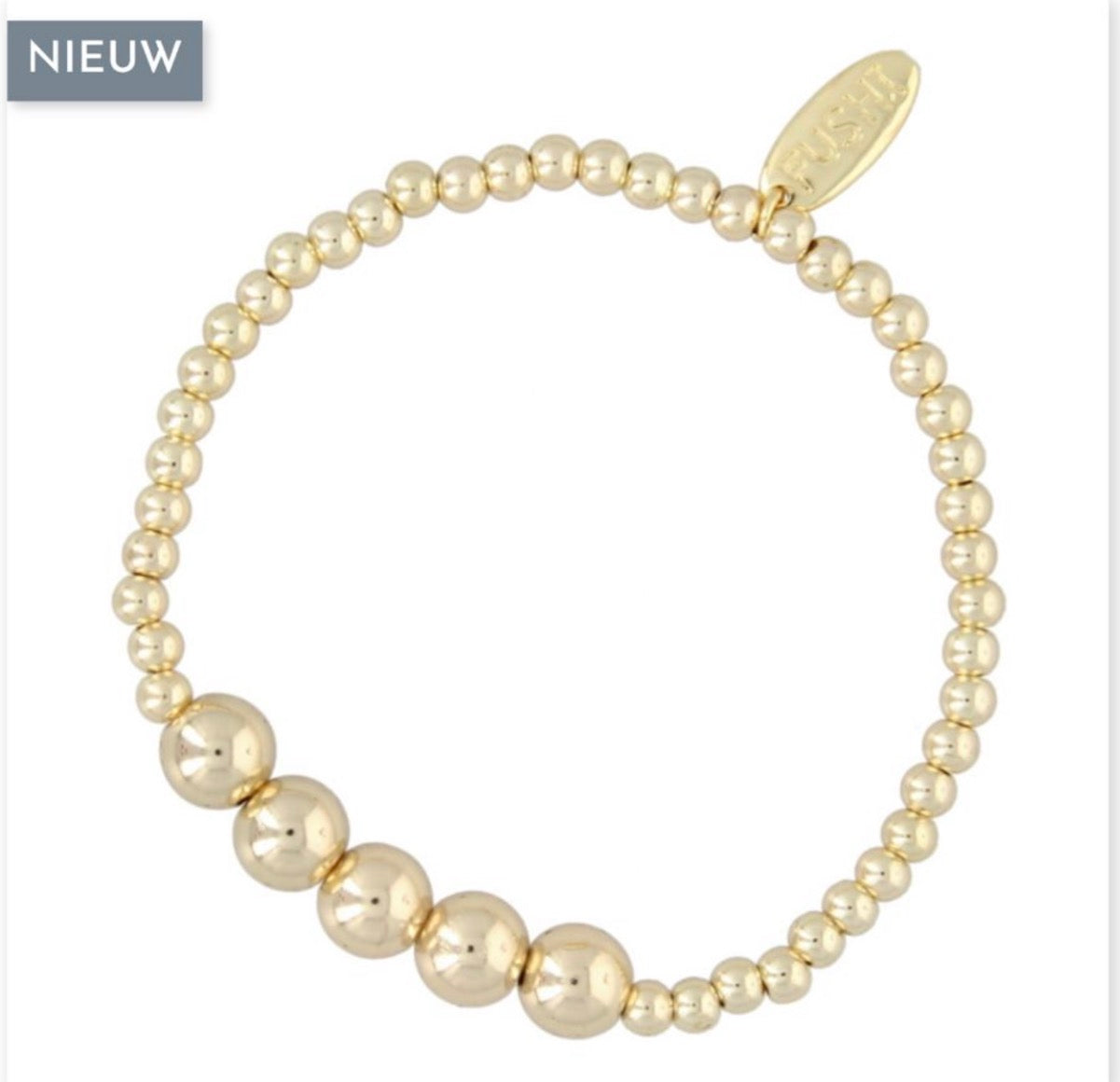 Armband 14 krt goud rond