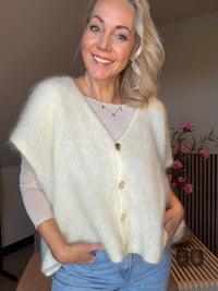 Thumbnail for Chic Mohair Cardigan Ecru
