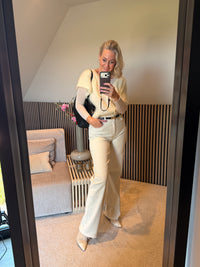 Thumbnail for Jeans wide leg beige