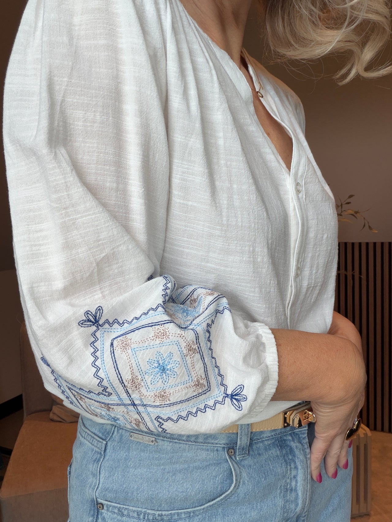 Blouse & Embroidery Bluemulti