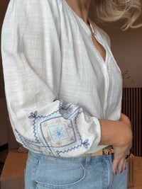 Thumbnail for Blouse & Embroidery Bluemulti