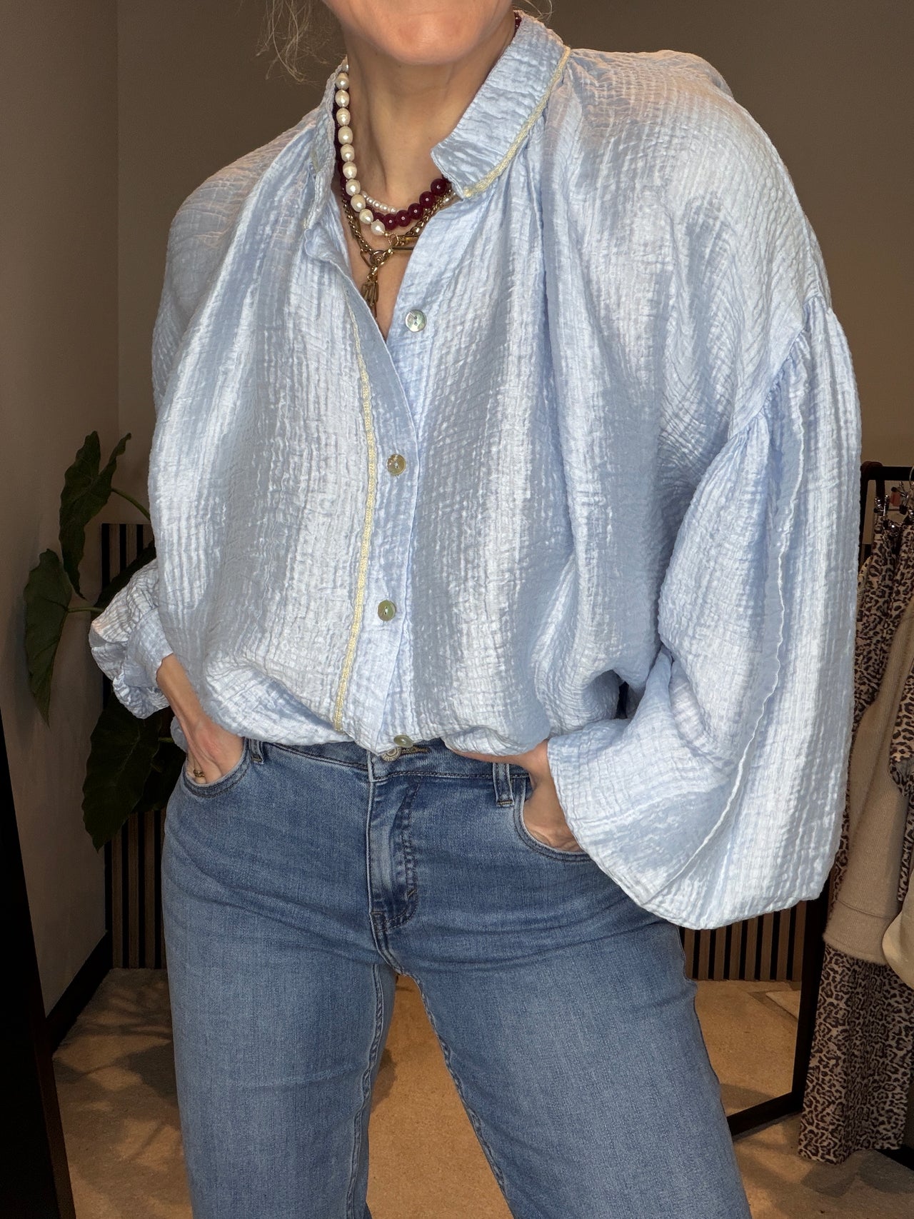 Blouse Amy blauw