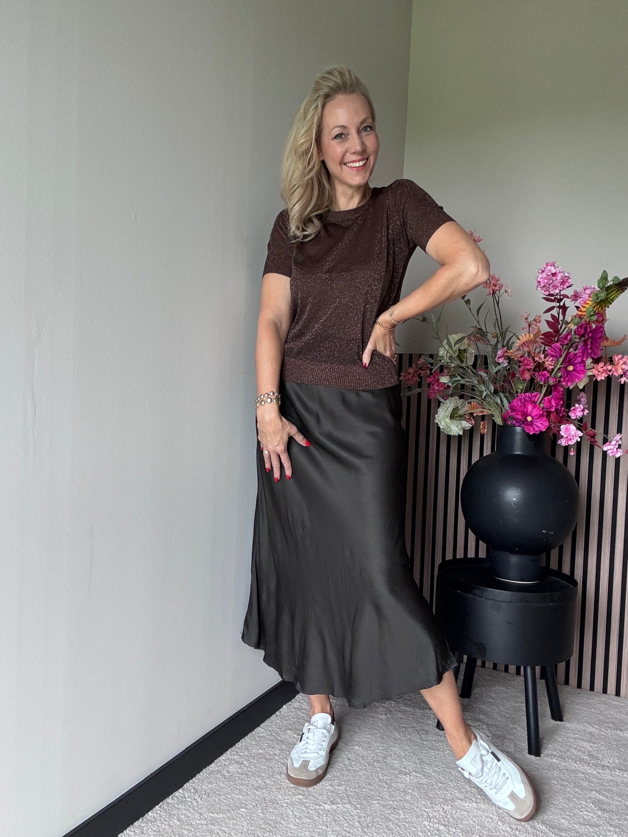 Rok 100% viscose satijnlook