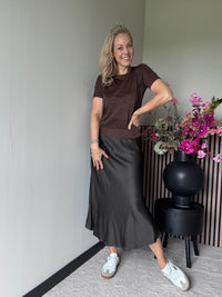 Thumbnail for Rok 100% viscose satijnlook