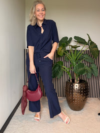 Thumbnail for Blouse Nora pinstripe darkblue