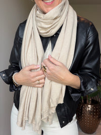 Thumbnail for Large Cashmere Mix Sjaal – (70x200)