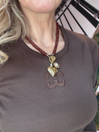 Thumbnail for Fushi ketting hart bruin