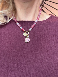 Thumbnail for Fushi ketting roze/bordeaux love
