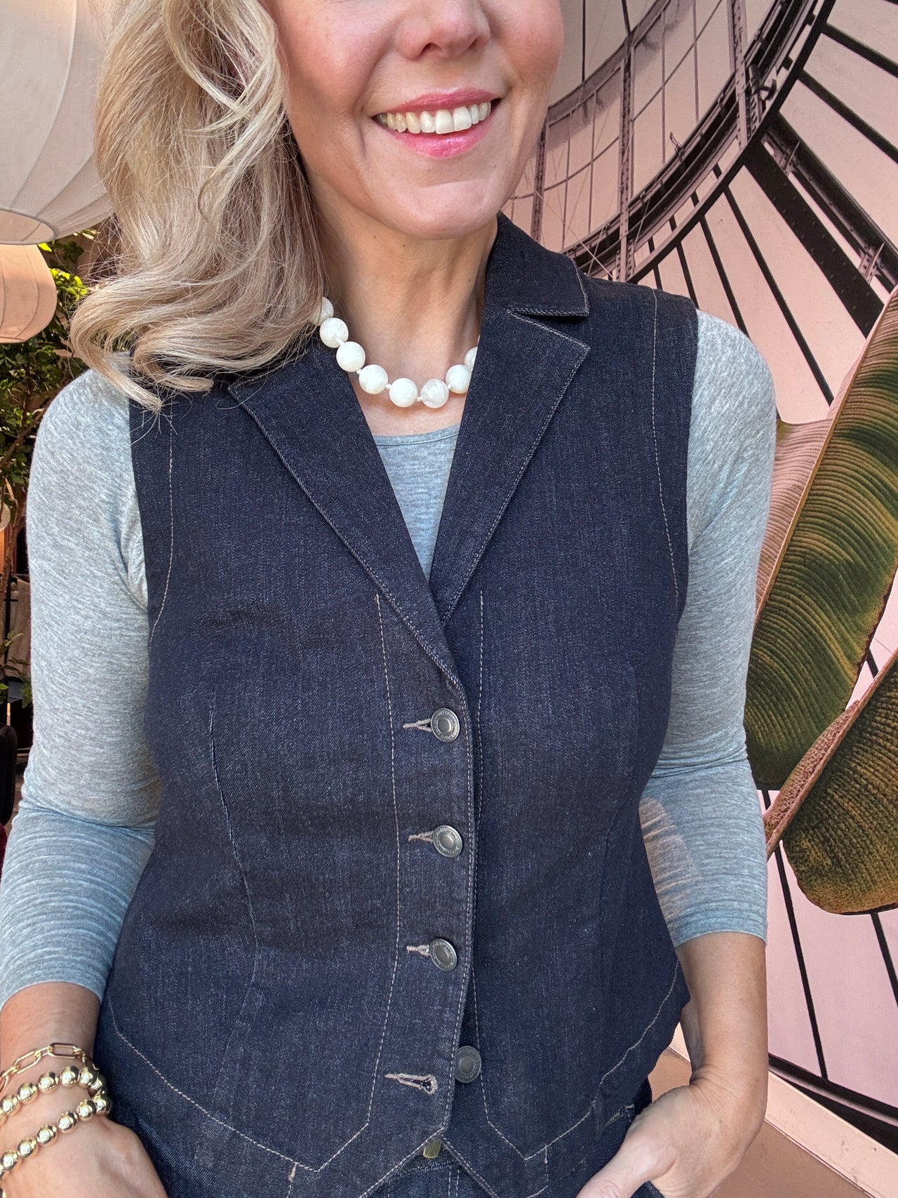 SRB4690 Waistcoat Denim Forever blue