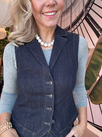 Thumbnail for SRB4690 Waistcoat Denim Forever blue