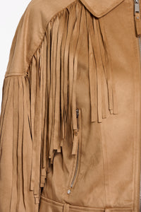 Thumbnail for Suede jacket with fringes