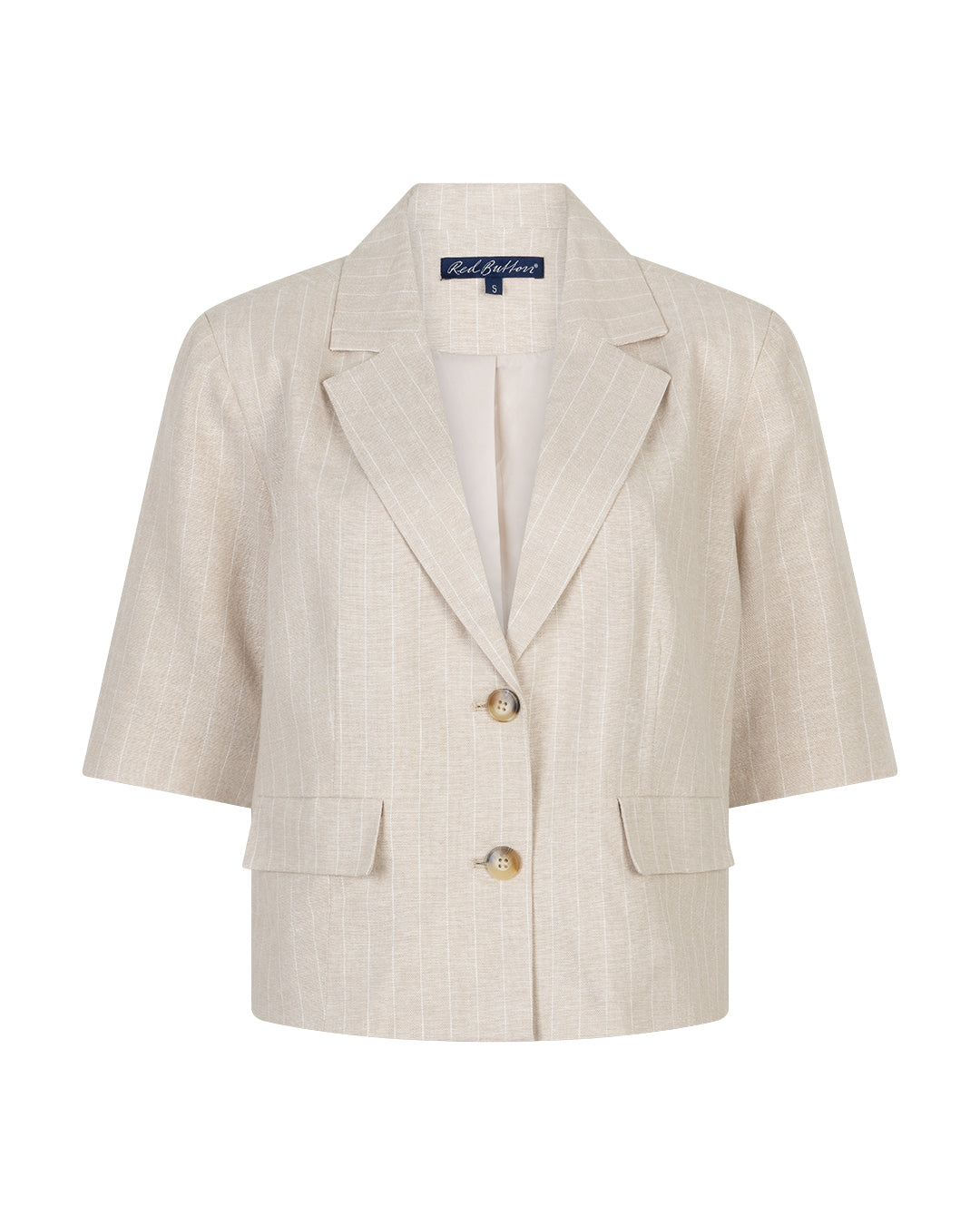 Blazer linnen/viscose pinstripe