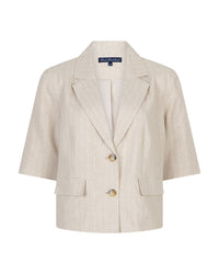 Thumbnail for Blazer linnen/viscose pinstripe