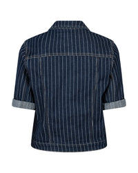 Thumbnail for Jackie Short Sleeve Denim Pinstripe