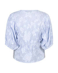Thumbnail for Blouse Balloonsleeve Stripe & Flower
