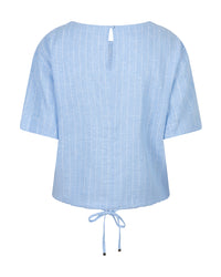 Thumbnail for Skyler Linen/Visc Pinstripe light blue