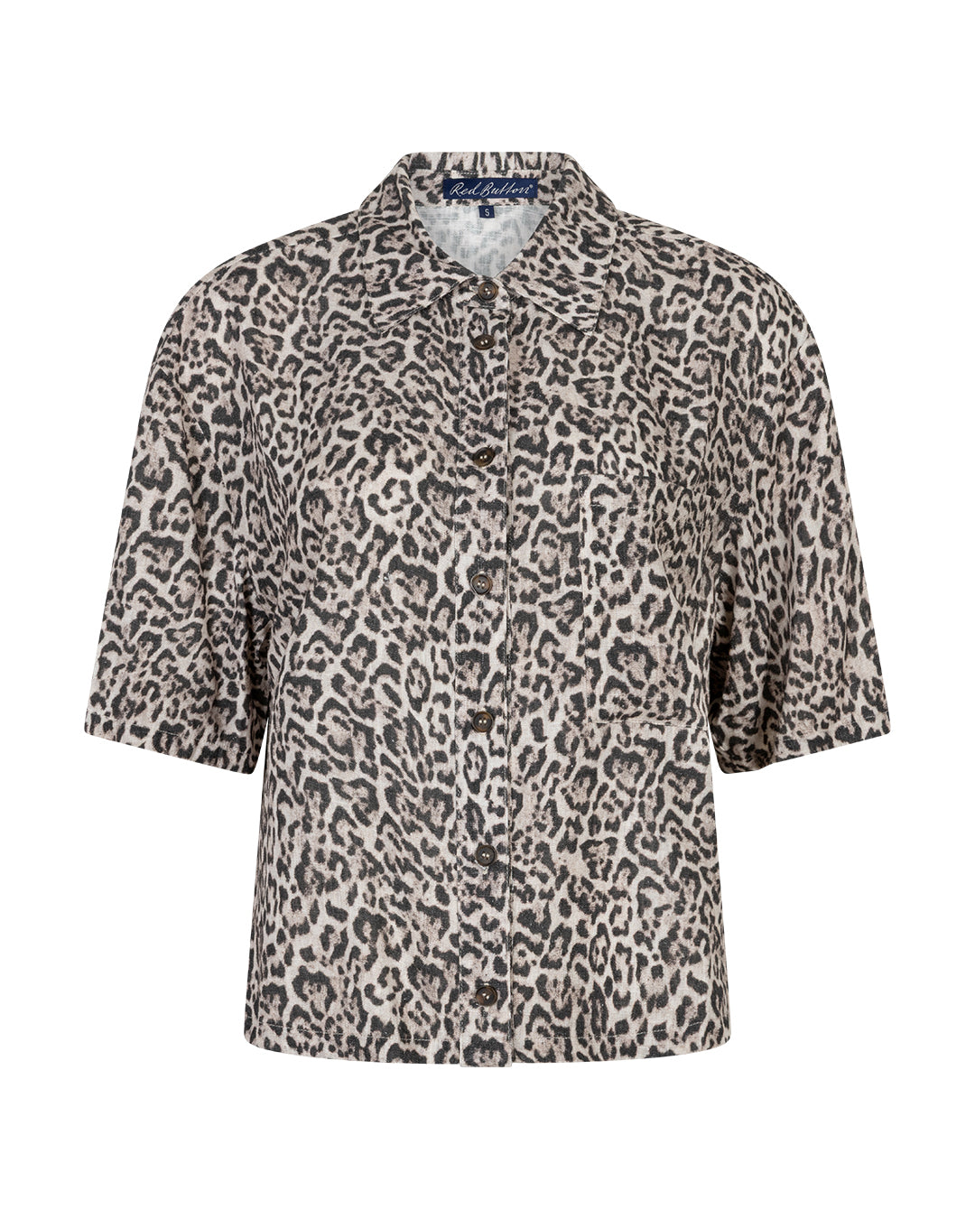 Nora Blouse Linen Leopard