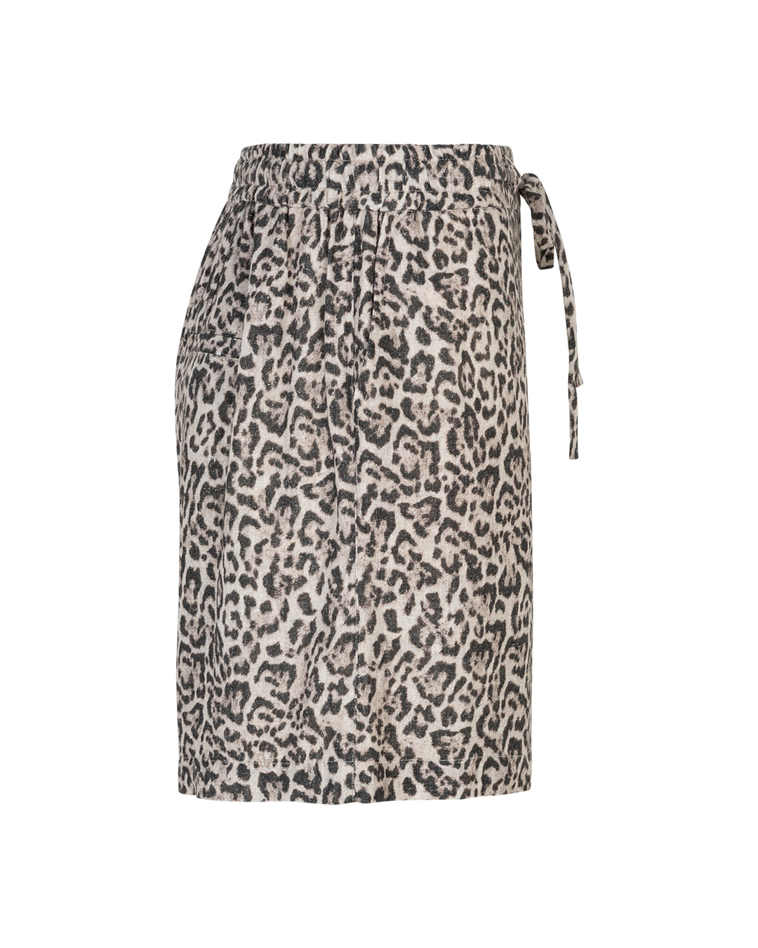 Claudette Short Linen Leopard